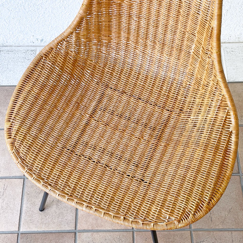 イデー IDEE バーバス チェア BARBAS CHAIR リビングチェア ダイニングチェア ラタン×アイアン アジアン リゾートスタイル B ◇