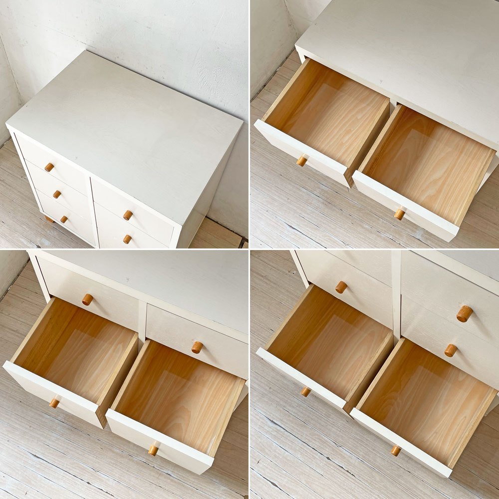 モモナチュラル Momo Natural ラブチェスト LOVE CHEST ワイド 6ドロワー ★