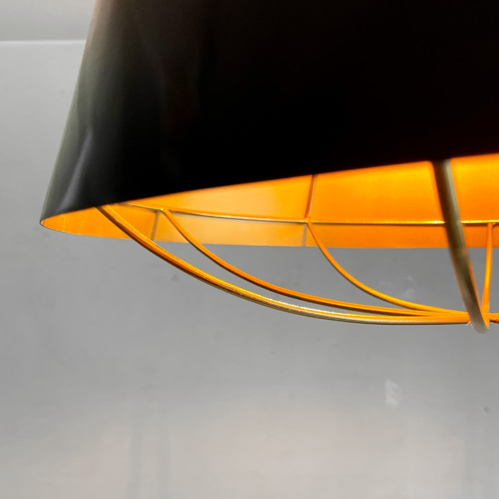 リフレクションコード Reflection Code レテル ペンダントライト Retel pendant lamp Lサイズ スチール製シェード ブラック×ゴールド モダンデザイン 関家具 定価￥18,700- ■