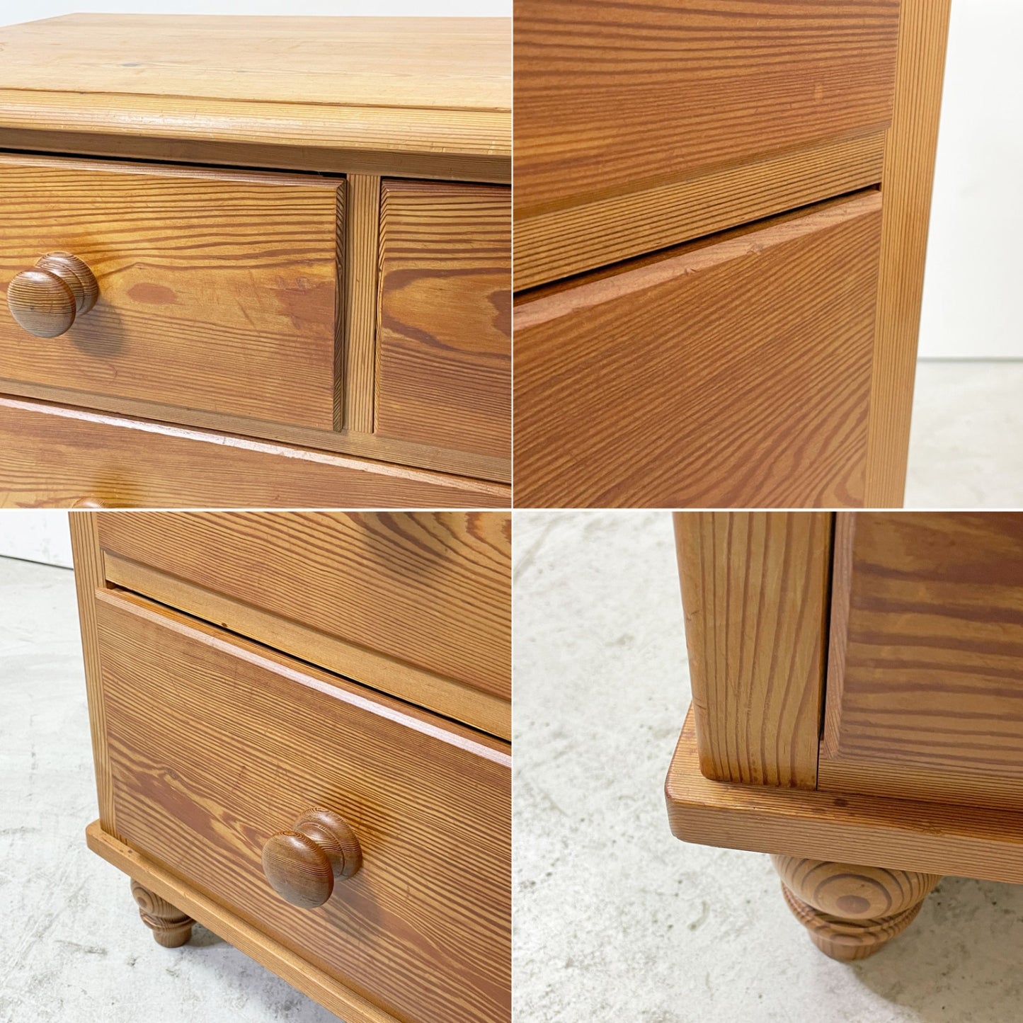 サザビー Sazaby パイン材 4ドロワーズ チェスト W90cm ナチュラルデザイン  ●