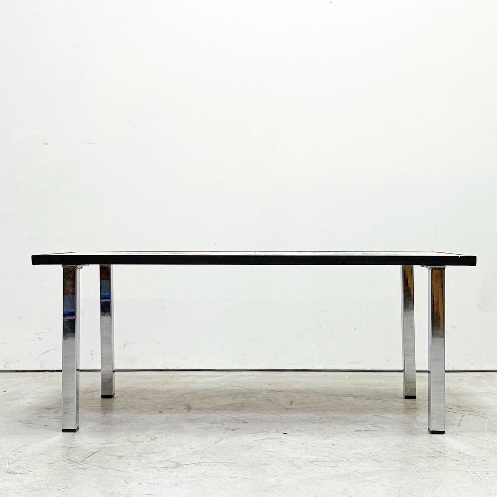 ベルギー ビンテージ Belgium Vintage セラミック タイルトップ コーヒーテーブル Tile Top Coffee Table 60's-70's リビングテーブル センターテーブル ミッドセンチュリー ●