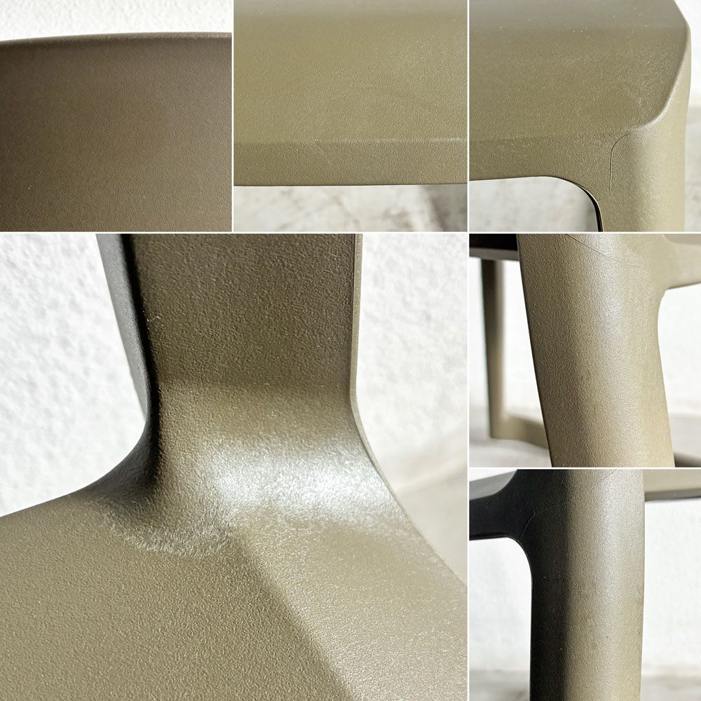 ヴィトラ Vitra ティプトン Tip Ton ワークチェア ダイニングチェア デスクチェア オリーブ スタッキング チルト機能 現行定価￥47,300- 未使用保管品 C 〓
