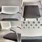 ヴィトラ vitra ビザビ2 Visavis2 アームチェア デスクチェア ホワイト/グレー カンティレバー スタッキング可能 アントニオ・チッテリオ ♪