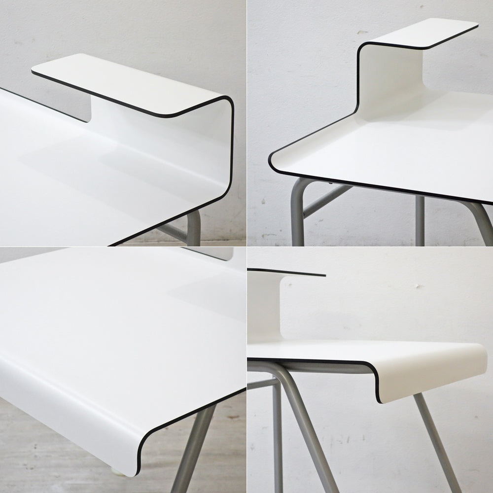 イデー IDEE テクンオフィスデスク TECHN OFFICE DESK ホワイト ラミネート天板 クラウディオ・コルッチ デザイン 希少 ●