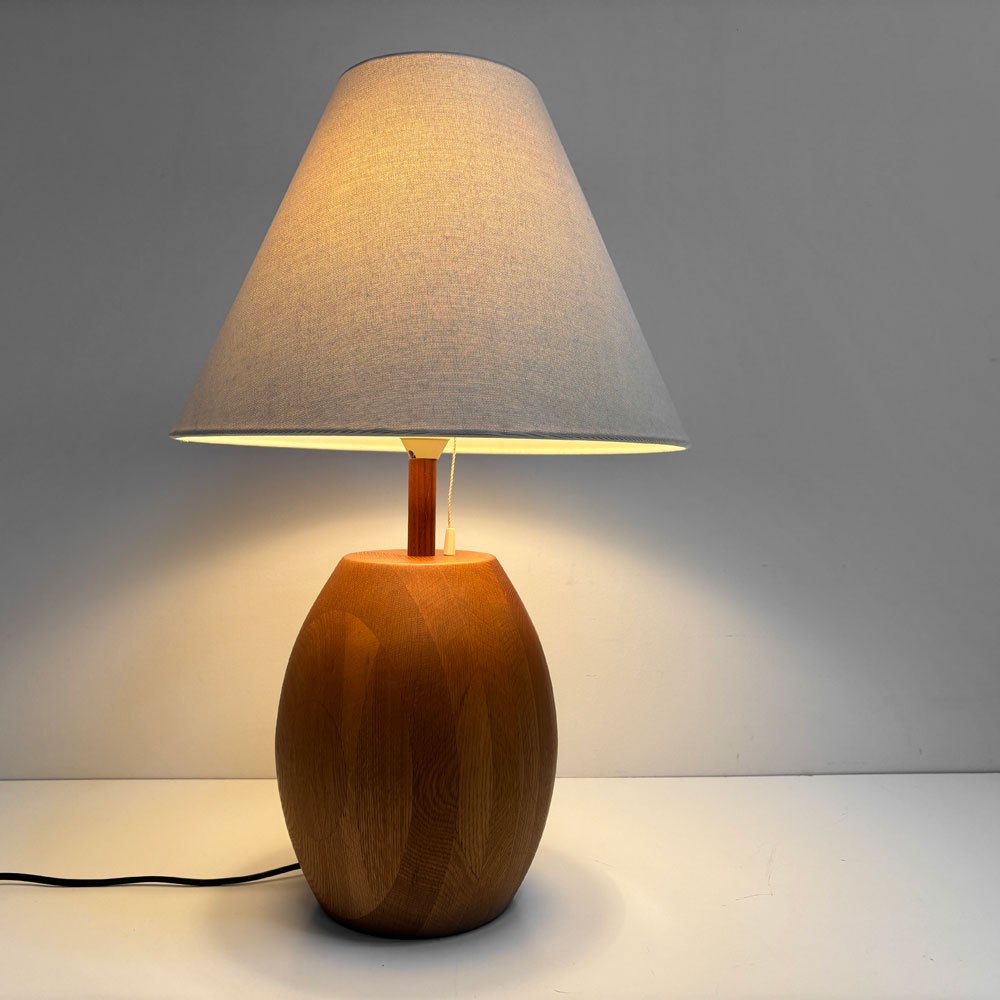 日進木工 NISSIN テーブルランプ デスクライト 卓上 無垢材 布シェード H58cm 飛騨高山 ●