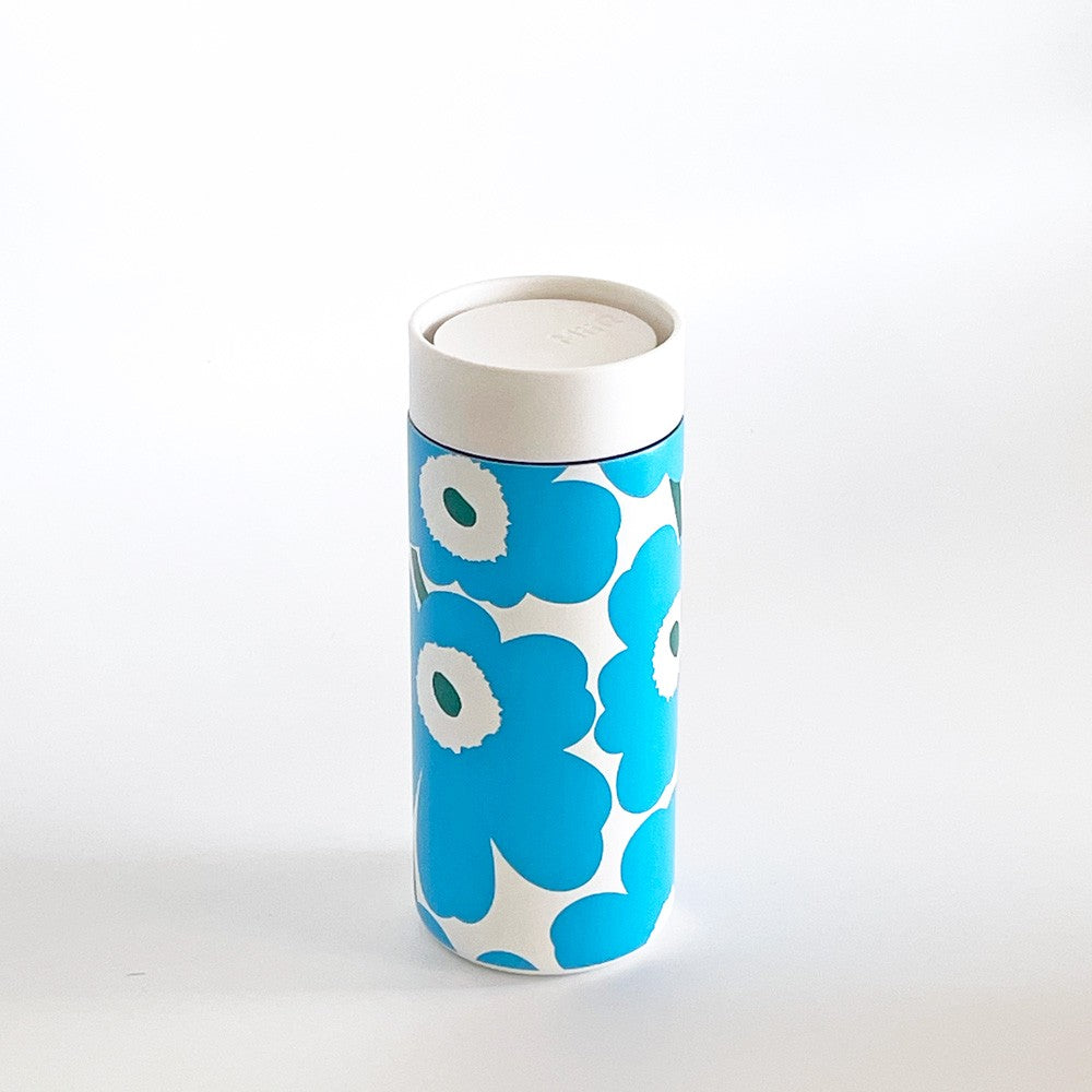 マリメッコ marimekko ウニッコ UNIKKO タンブラー 350ml ブルー ブルーボトルコーヒー コラボ 60周年記念 限定品 箱付き 北欧 ■