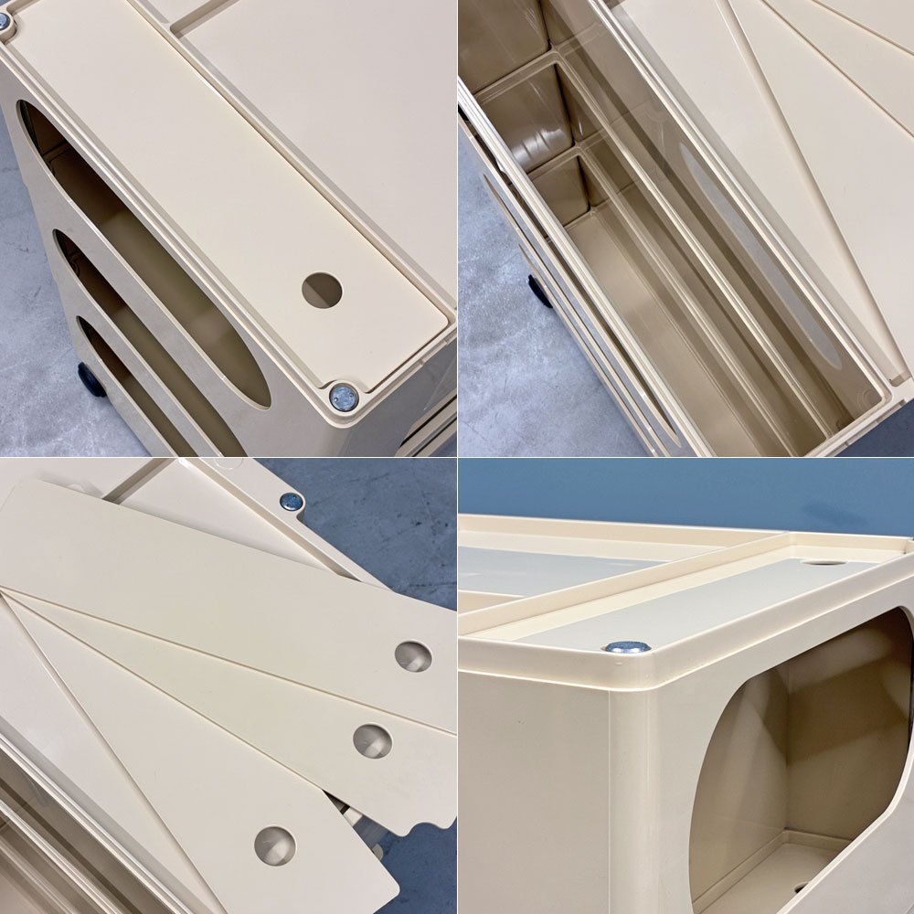 ビーライン B-LINE ボビーワゴン Boby Wagon 3段3トレイ ベージュ 日本限定カラー ジョエ・コロンボ イタリア MoMA ミッドセンチュリー 廃番カラー ◎