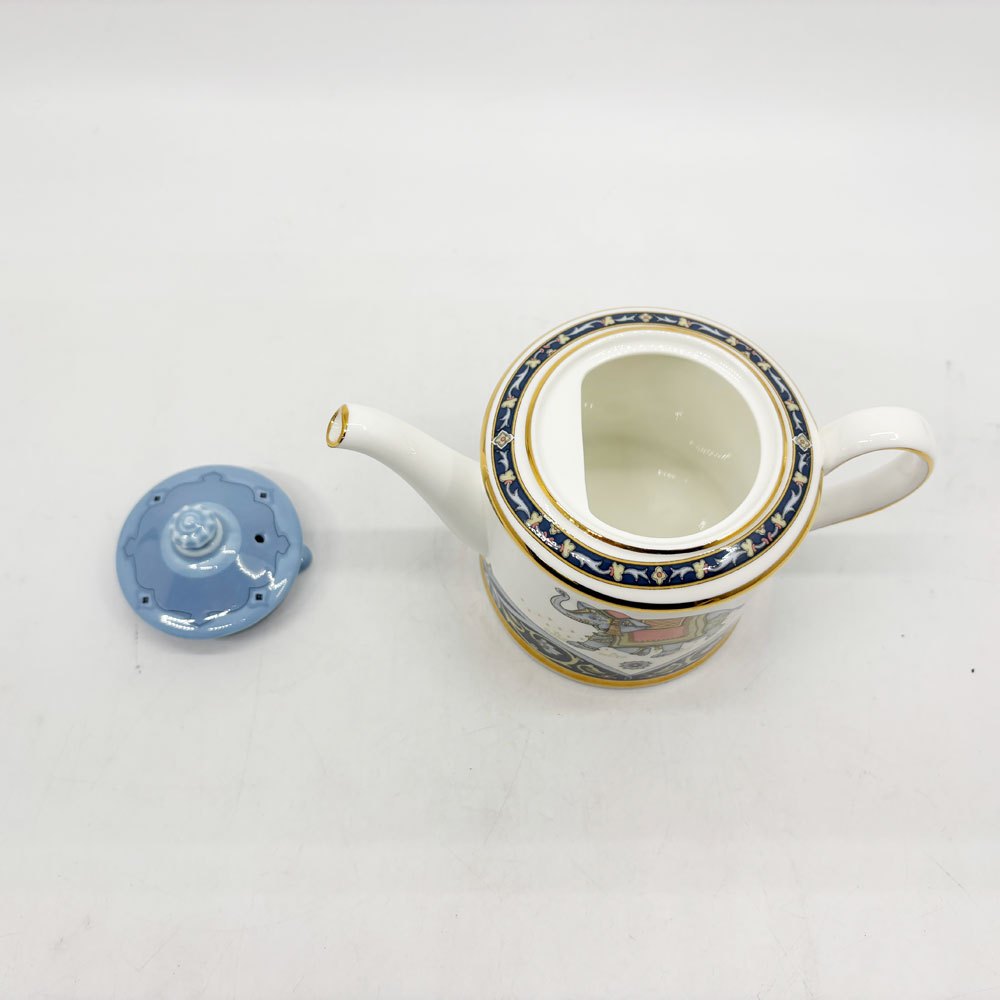 ウェッジウッド WEDGWOOD ブルーエレファント BLUE ELEPHANT ジャパニーズティーポット 英国食器 廃番 ●