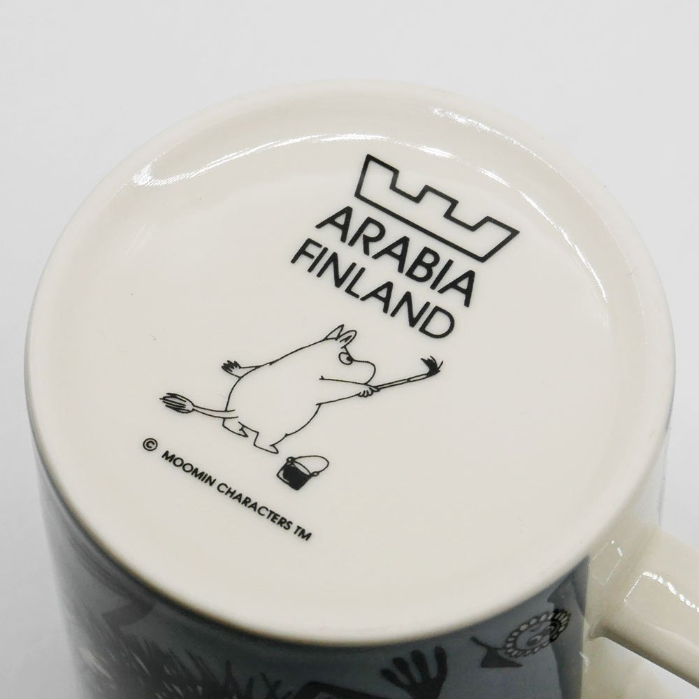 ARABIA アラビア ムーミン Moomin マグカップ スティンキー グレー 廃番 フィンランド 北欧食器 美品 ●