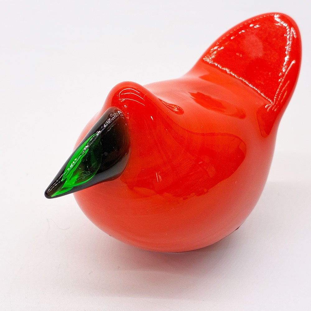 ヌータヤルヴィ Nuutajarvi バーズバイトイッカ Birds by Toikka シエッポ Sieppo レッド オイバ トイッカ Oiva Toikka イッタラバード 北欧雑貨 ビンテージ 希少 ★