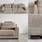 アクタス ACTUS ペール PALE2 3シーターソファ ＆フットスツール ヘッドレスト付 W196cm カバーリングファブリック ブラウン系 カタログ合計価格￥183,000-以上 廃番 〓
