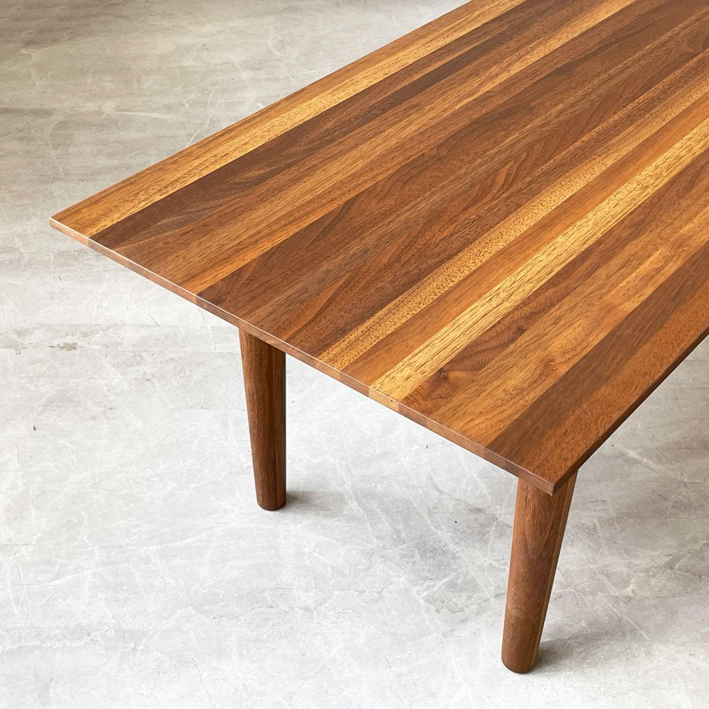 マスターウォール MASTERWAL ライン ソファテーブル LINE SOFA TABLE コーヒーテーブル ローテーブル ウォールナット無垢集成材 アカセ木工 W90cm 定価￥79,200- ★