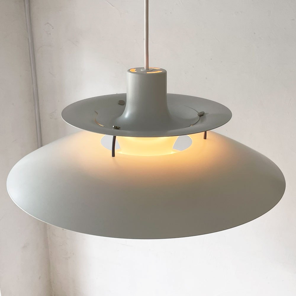 ルイスポールセン Louis Poulsen PH5 ホワイト ペンダントライト ポール・ヘニングセン Poul Henningsen デンマーク 美品 ★