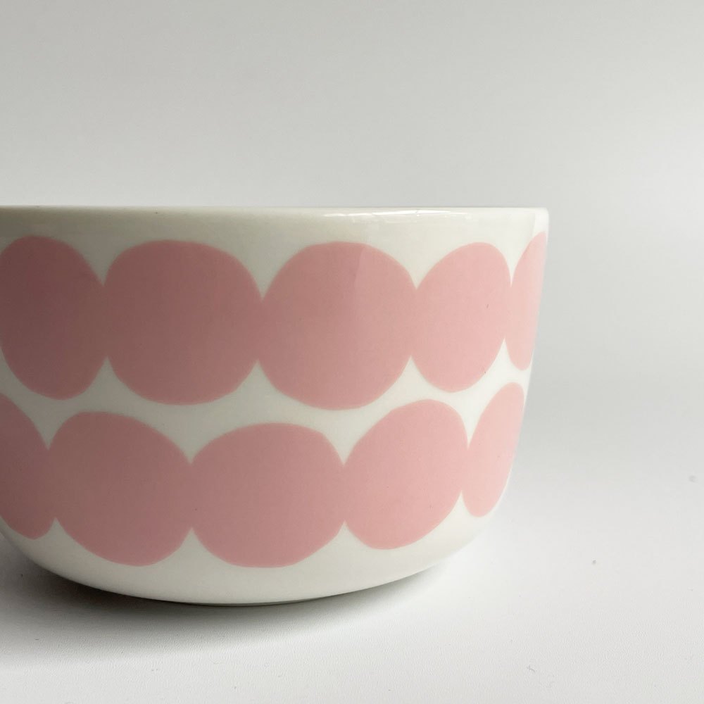マリメッコ marimekko シイルトラプータルハ SIIRTOLAPUUTARHA ボウル ピンクドット ｗ9.5×ｈ5.7cm 250ml A ♪
