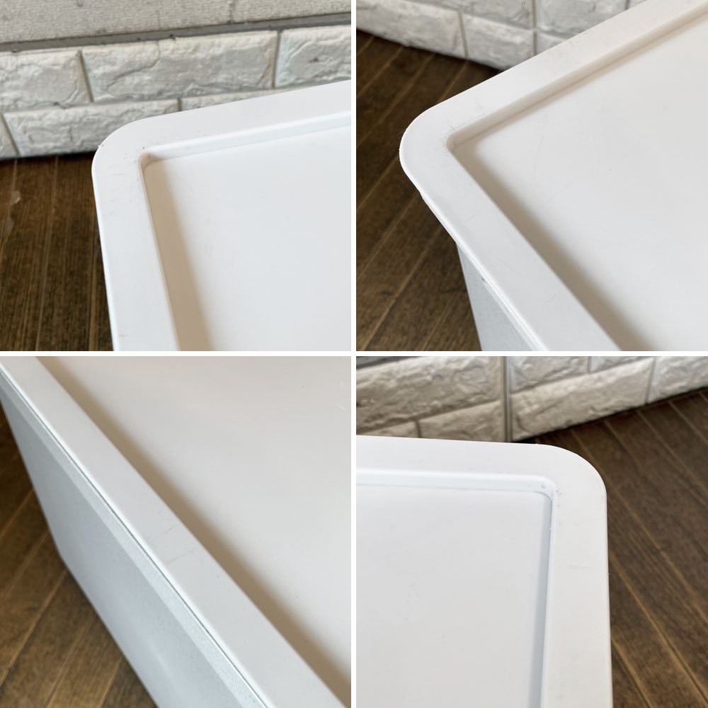 タッパーウェア Tupperware マルチオーガナイザー ワイド ドロップダウンドア ホワイト×グレー ◎