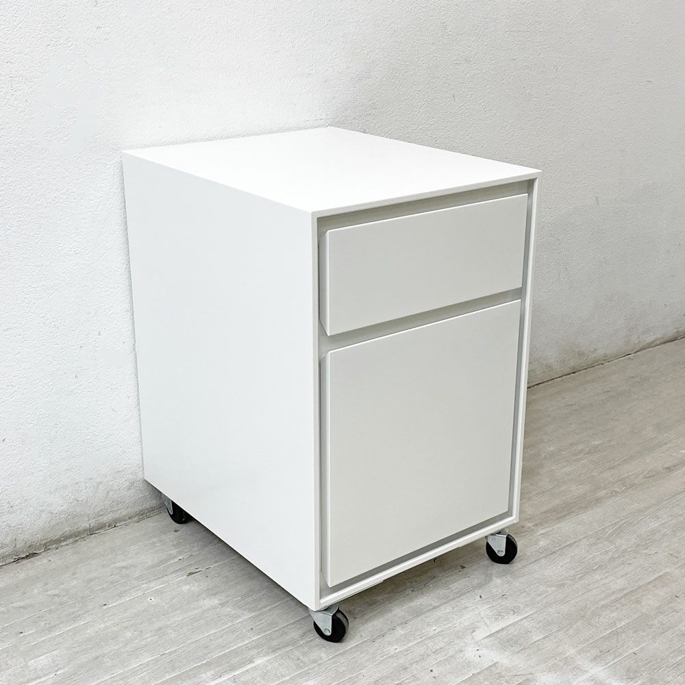 クレイト&バレル Crate&Barrel ピルセンソルト Pilsen Salt ファイルキャビネット デスクキャビネット ワゴン 2ドロワー ホワイト ●