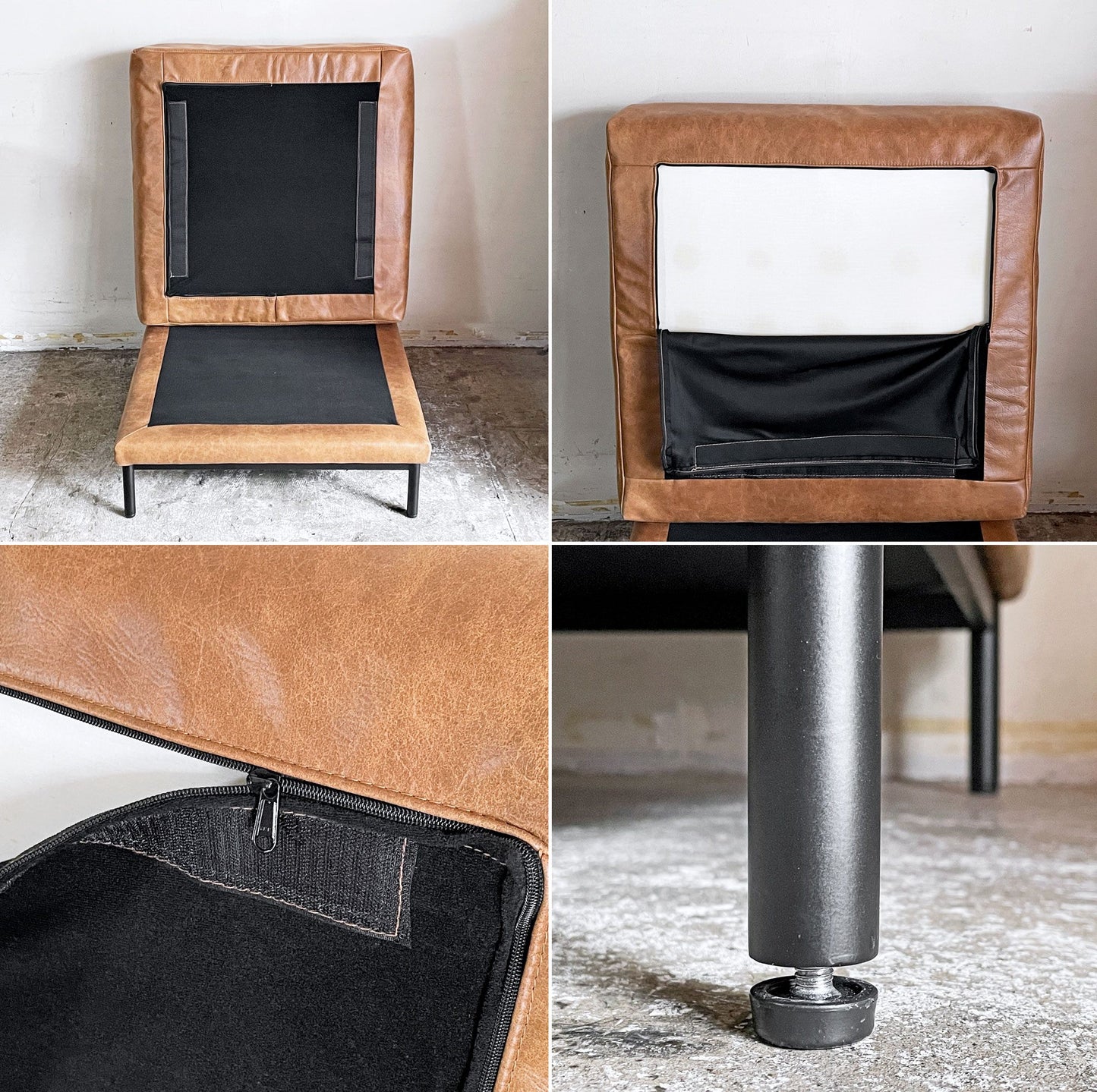 クラッシュゲート CRASH GATE プルート スツール PLUTO STOOL オットマン オーカーブラウン スーパーレザーテックス ■