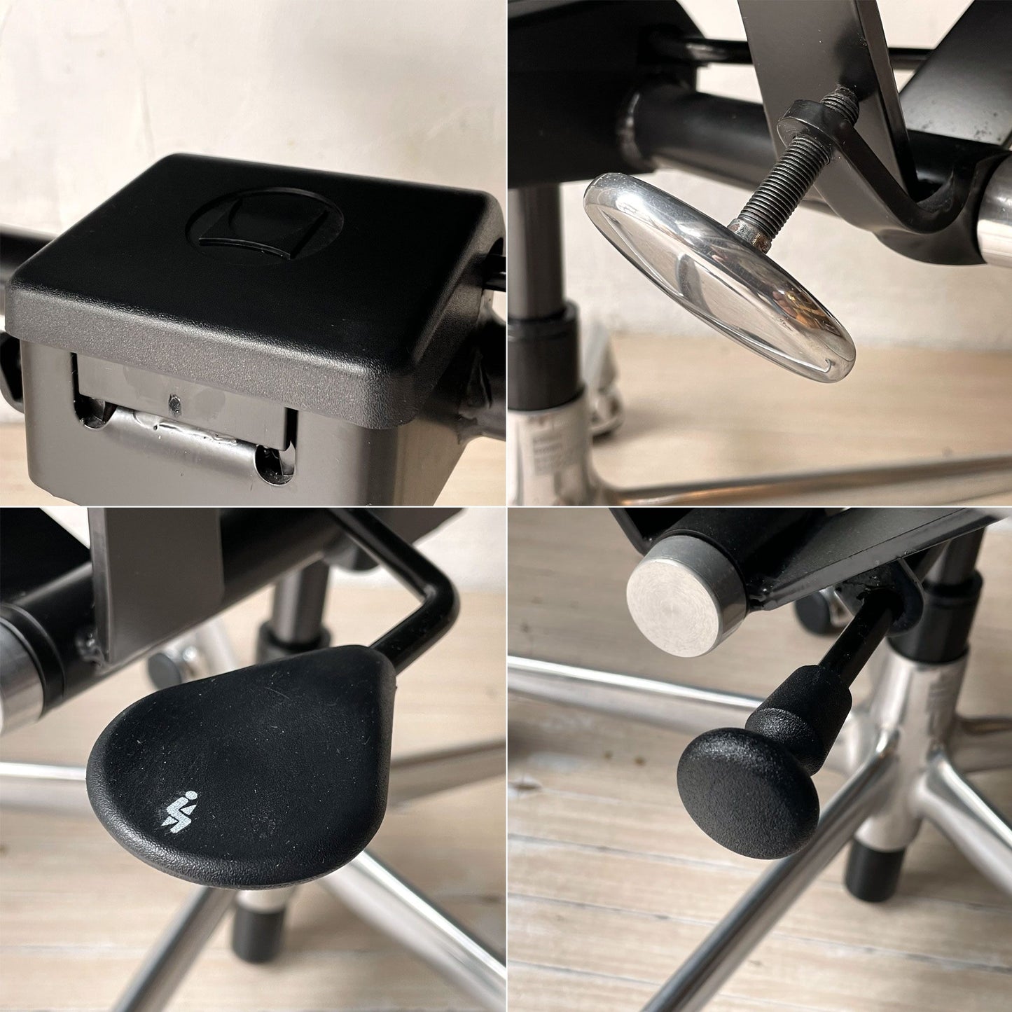 ハーマンミラー Herman Miller アルミナムグループ マネジメントチェア 本革 5本脚 C&Rイームズ ミッドセンチュリー ガス圧昇降 リクライニング ★