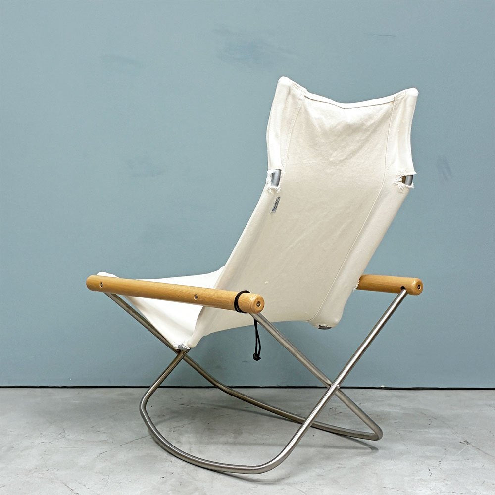 藤栄 FUJIEI ニーチェア エックス Ny chair X rocking フォールディングチェア ロッキング ナチュラル 新居猛 MoMA ◎