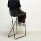 ザ・コンランショップ THE CONRAN SHOP クロスレッグ CROSS LEG ハイスツール 本革 レザー ブラック マグナス・ロング イギリス 参考定価￥187,000- A ●