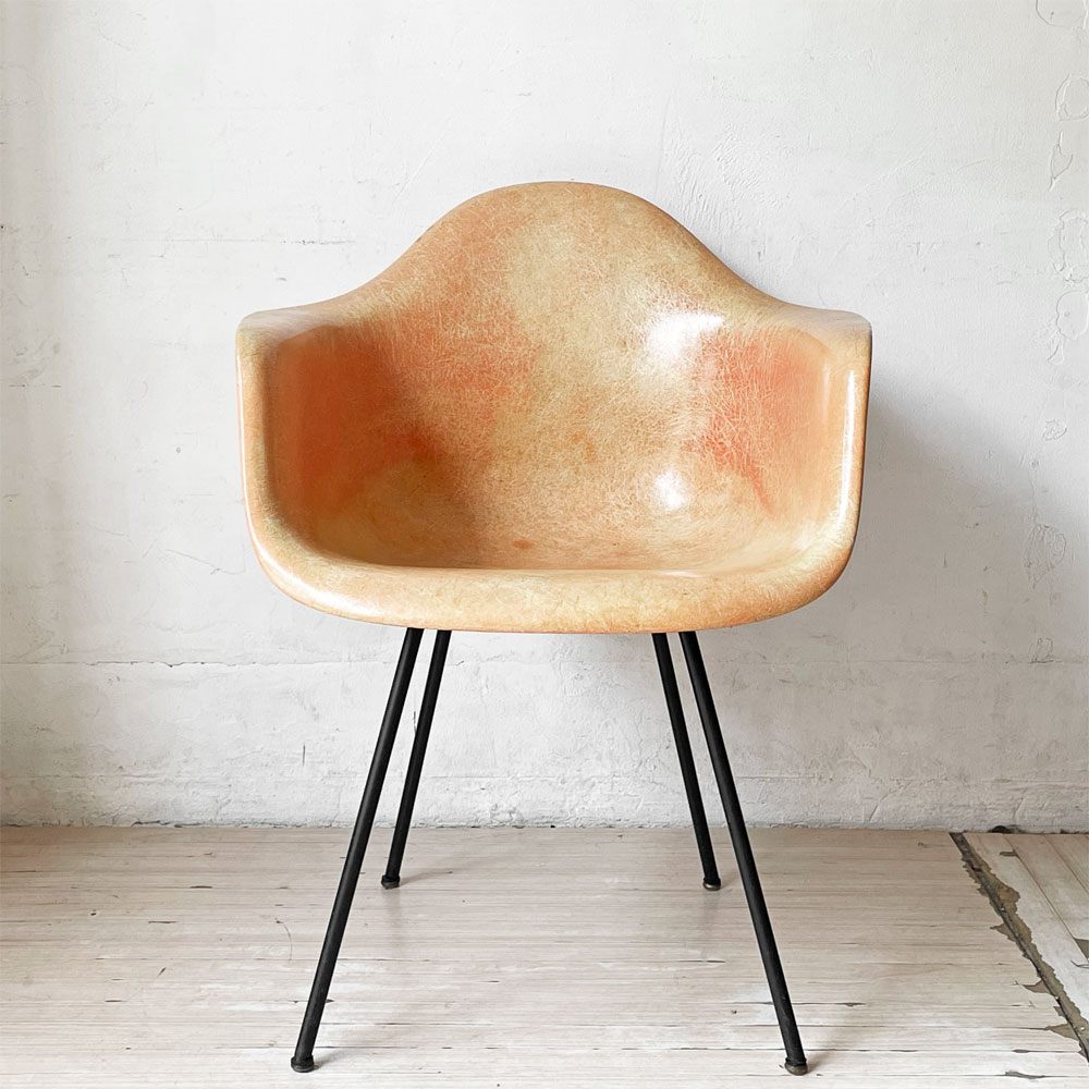 ゼニス ZENITH ハーマンミラー Herman Miller アームシェルチェア ファースト 1st Xベース オレンジ ロープエッジ C&Rイームズ 50sビンテージ 希少 ★