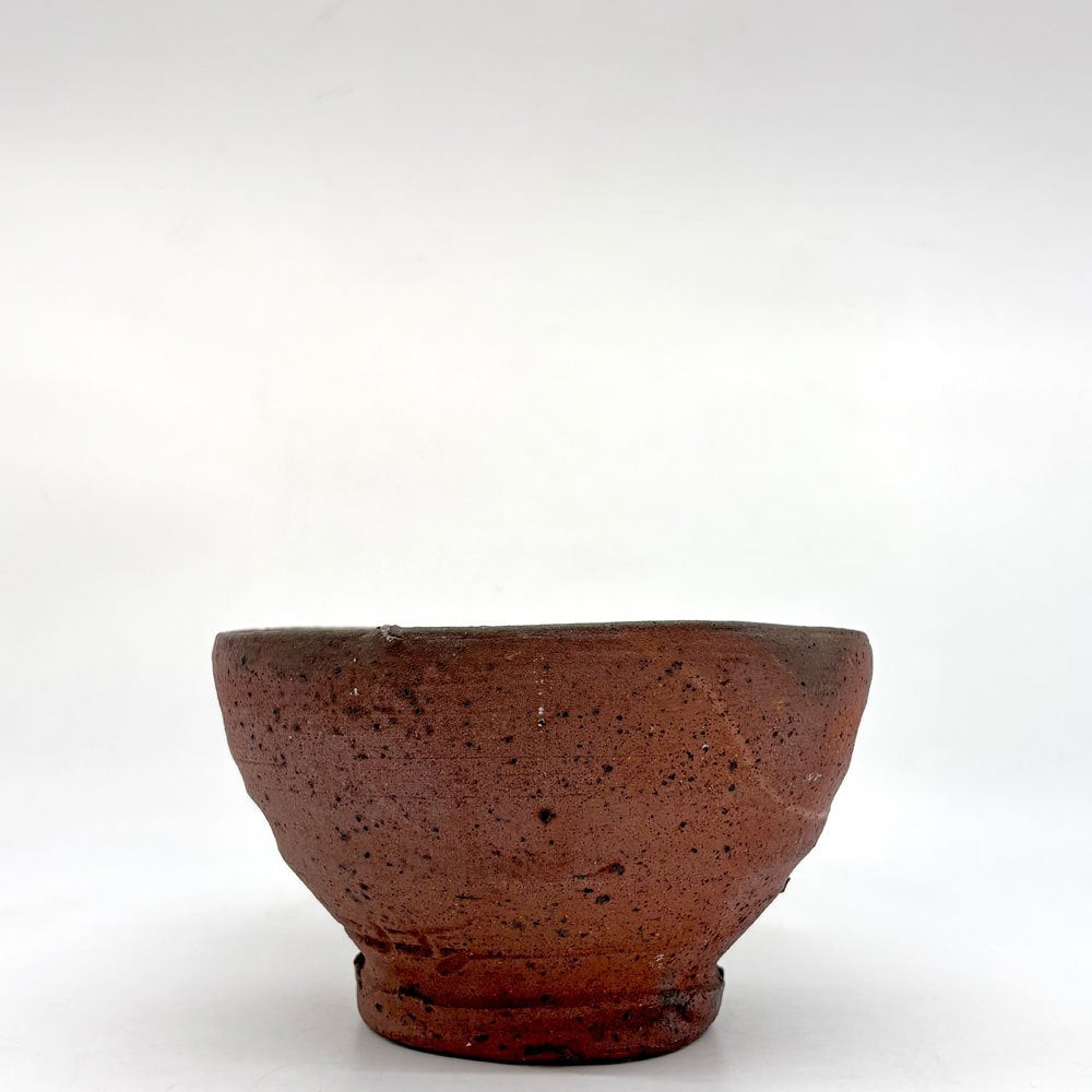 森岡成好 南蛮焼締 碗 鉢 ボウル15.5cm 陶芸家 現代作家 B ●