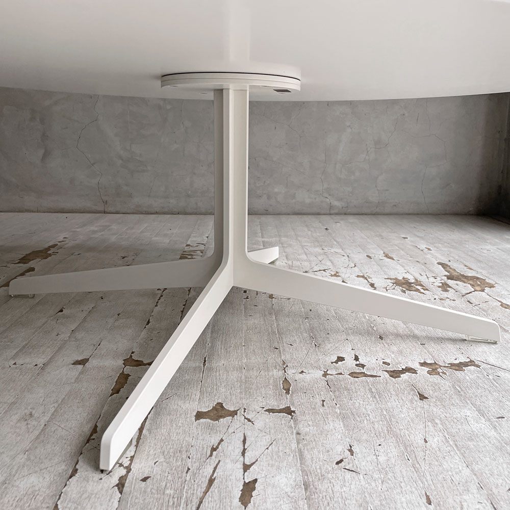 フリッツハンセン Fritz Hansen スペーステーブル SPACE TABLE コーヒーテーブル ローテーブル Φ100cm ラウンド ガラス天板 スチールレッグ イエス＋ラウブ 廃番 ♪