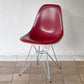 ハーマンミラー Herman Miller サイドシェルチェア 3rd パーチメント PVCレザー ボルドー エッフェルベース リプロダクト脚 イームズ ビンテージ ミッドセンチュリー ◇