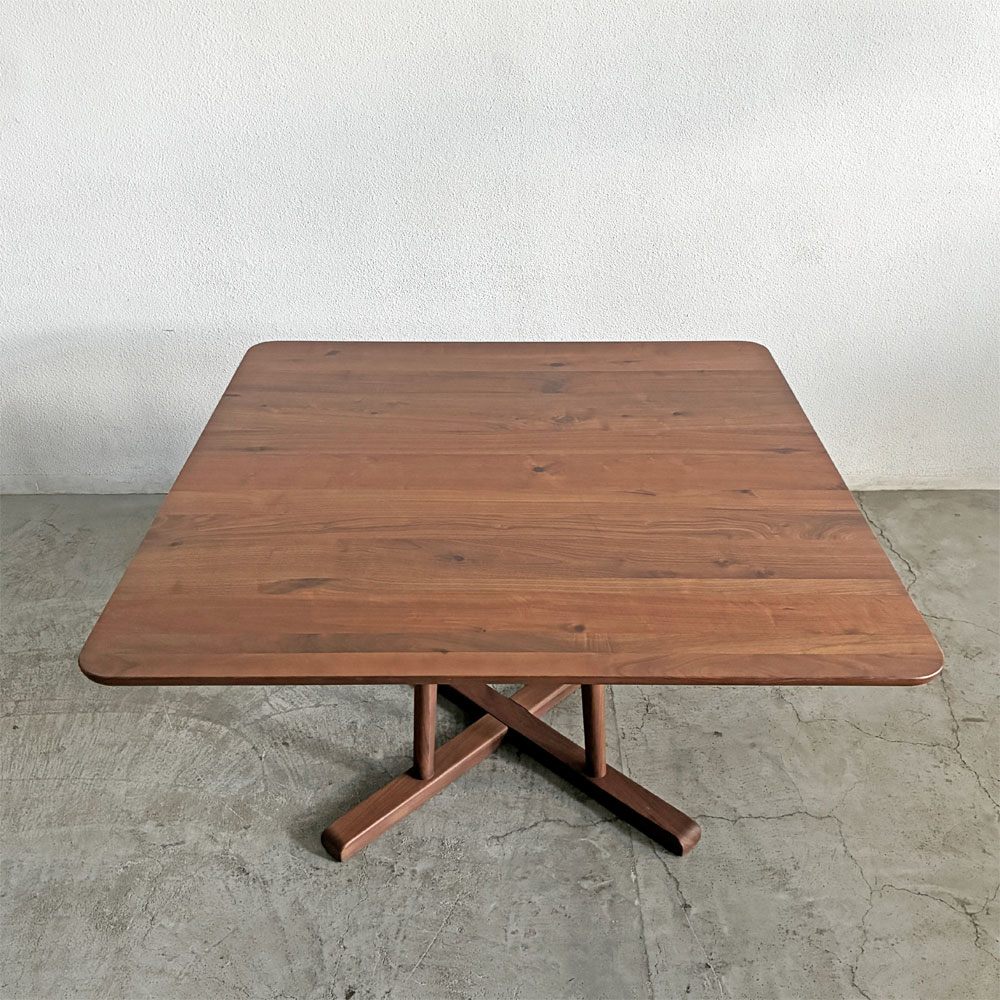 アクタス ACTUS タイム THYME ダイニングテーブル LDテーブル スクエア W120cm ウォールナット材 定価￥204,600- 〓