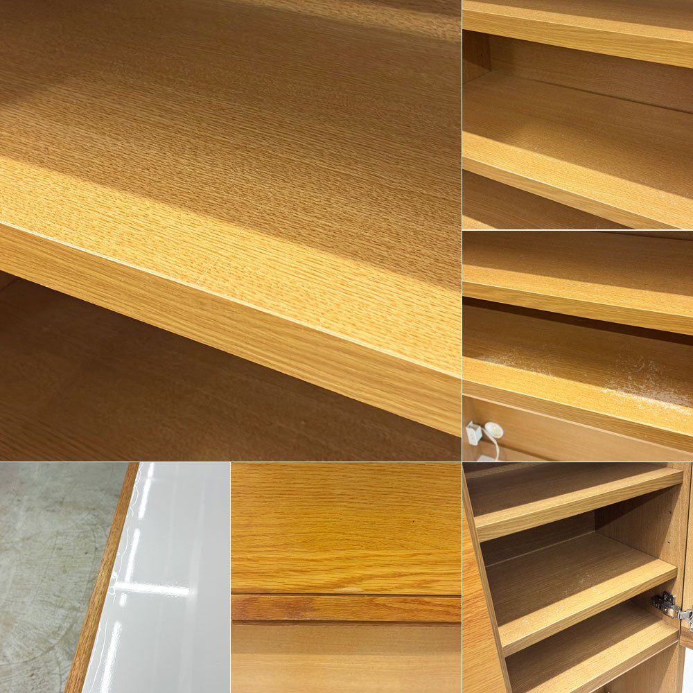 末次家具工芸 SUETSUGU FURNITURE オークリー キッチンキャビネット キッチンボード 食器棚 W120cm オーク材 ●
