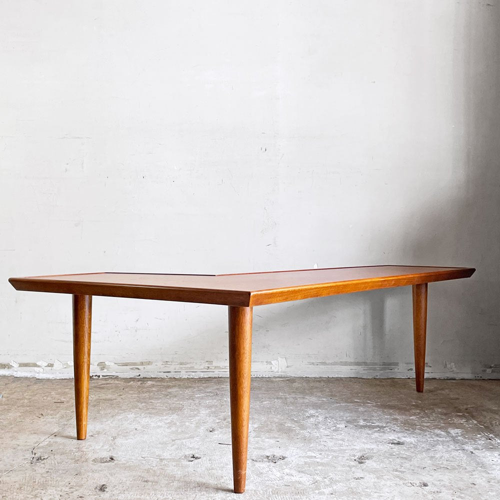 パシフィックファニチャーサービス P.F.S ラダーティーテーブル RUDDER TEA TABLE コーヒーテーブル 樺材 L字型天板 3本脚 ■