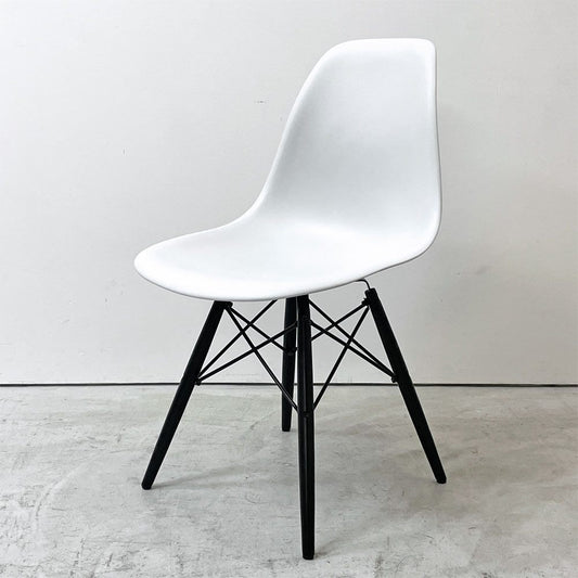 ハーマンミラー HermanMiller サイドシェルチェア ドゥエルレッグ DSW アルパイン × エボニー ポリプロピレン製 イームズ ミッドセンチュリー C ●