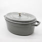 ストウブ STAUB ピコ ココット オーバル 両手鍋 グレー 29cm 鋳物 キャセロール ガス オーブン IH対応 フランス 定価¥ 45,100 ●