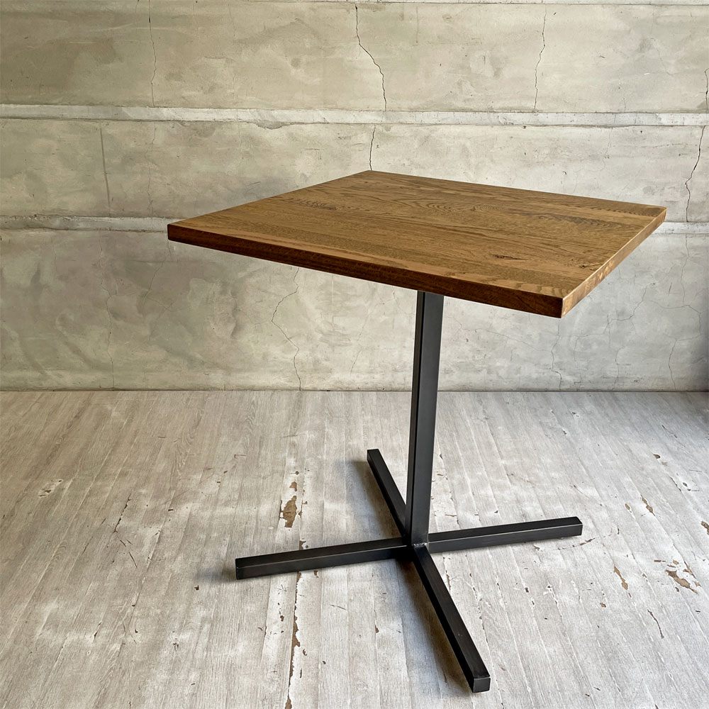 アクメファニチャー ACME Furniture グランビュー GRANDVIEW カフェテーブル オーク無垢材 スチール スクエア天板 インダストリアル 現状品 ♪