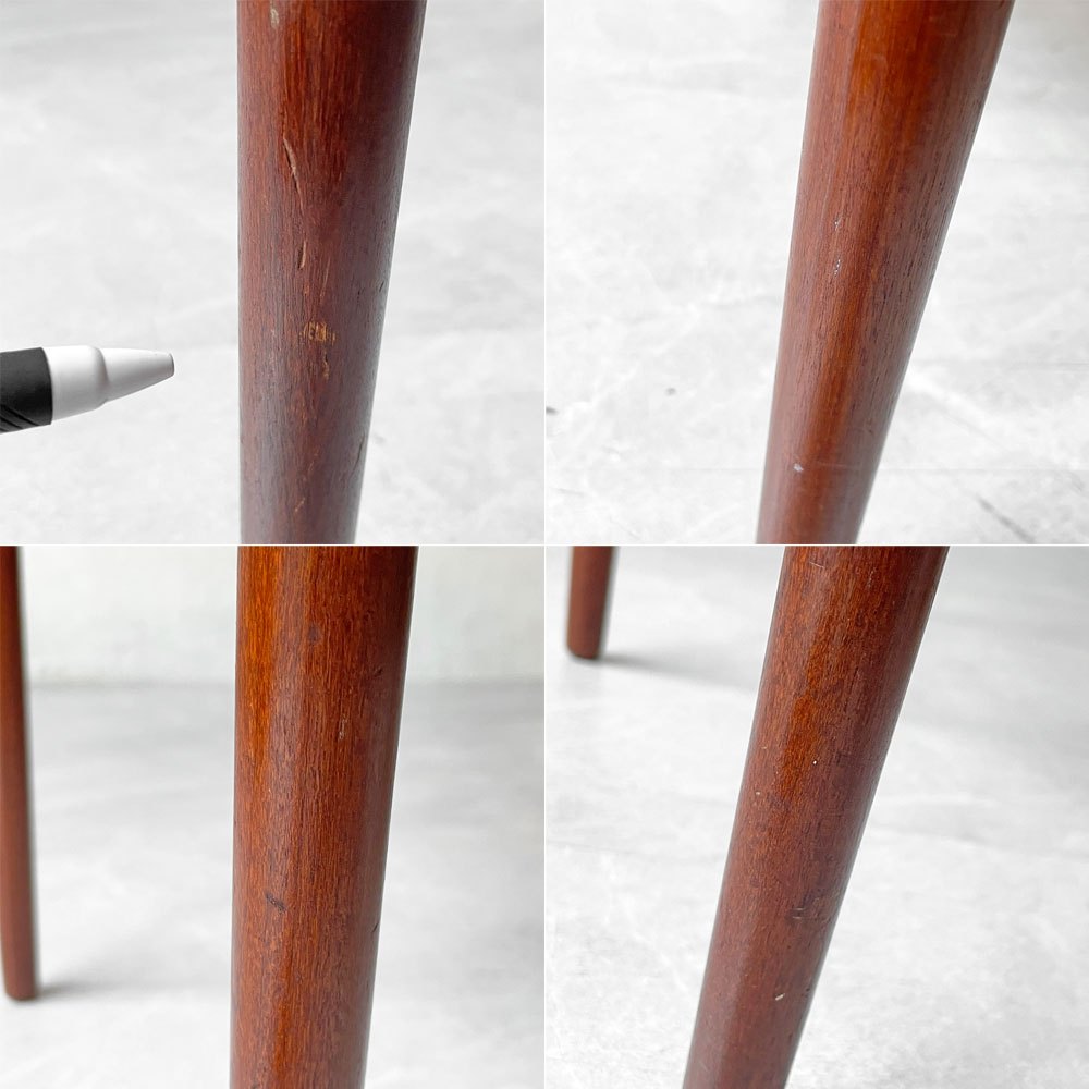 デンマークビンテージ Danish Vintage コーヒーテーブル チーク材 ラタン H52cm ローテーブル 北欧ビンテージ ★