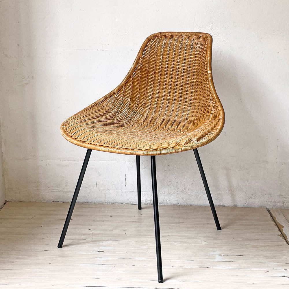 イデー IDEE バーバス チェア BARBAS CHAIR ダイニングチェア スチール脚 ラタン ナチュラル リゾートスタイル B ★