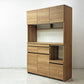 ロウヤ LOWYA キッチンキャビネット Kitchen Cabinet 食器棚 レンジ台 ステンレススライドボード W120cm ナチュラル 定価￥89,990- ●