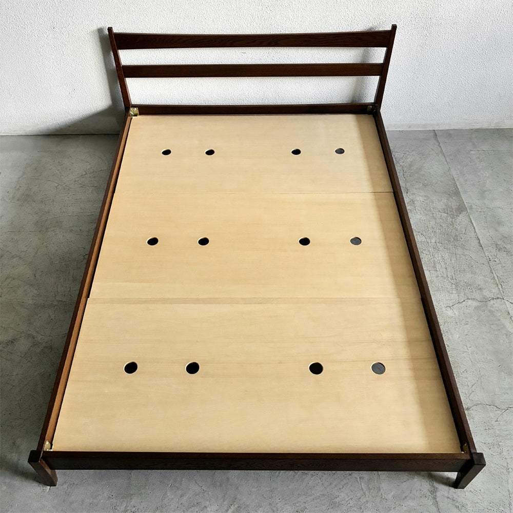 スタンダードトレード STANDARD TRADE ベッドフレーム Rudder Head ラダーヘッド BED-01C ダブルサイズ 無垢楢材 Dark Oak 参考定価42万円 〓
