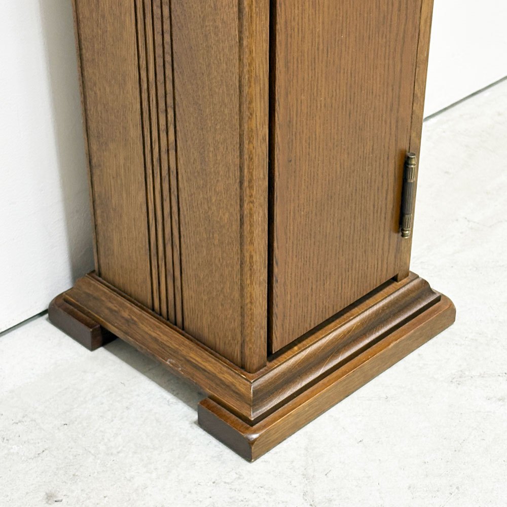 オーク材 キャビネット 小型収納 花台 H80cm 棚板4枚 ロイズアンティークス Lloyd's Antiques 購入品 ●