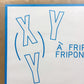ローレンス・ウィナー Lawrence Weiner エキシビジョンポスター À fripon fripon & demi 1997 額装品 ウッドフレーム ◎