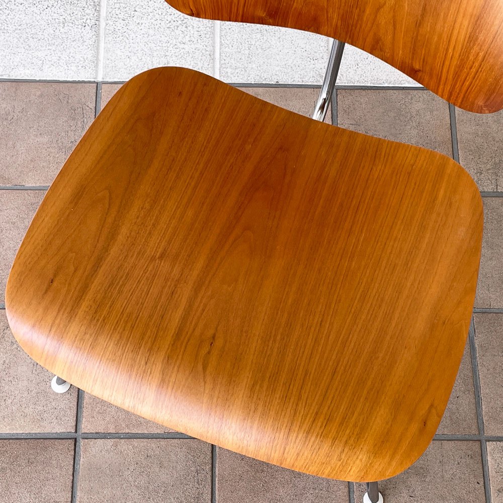 ハーマンミラー Herman Miller プライウッドダイニングチェア DCM メタルレッグ ウォールナット C&R イームズ ミッドセンチュリーデザイン 名作椅子 ◇