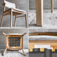シギヤマ家具 CC-003CHAIR セミアームチェア ダイニングチェア オーク材 PVCレザー ホワイト モダンテイスト B ♪