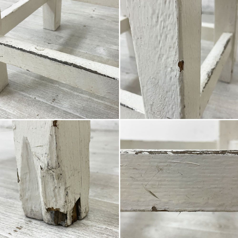 フェール トラヴァイユ Fer travail GOMENOL Wood stool H55.5 スツール シャビーシック インダストリアル B ●
