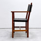 北の住まい設計社 KITANOSUMAISEKKEISHA ラスティック チェア RUSTIC CHAIR アームチェア レザー 本革  ブラック カエデ x ナラ材 廃番 C ●