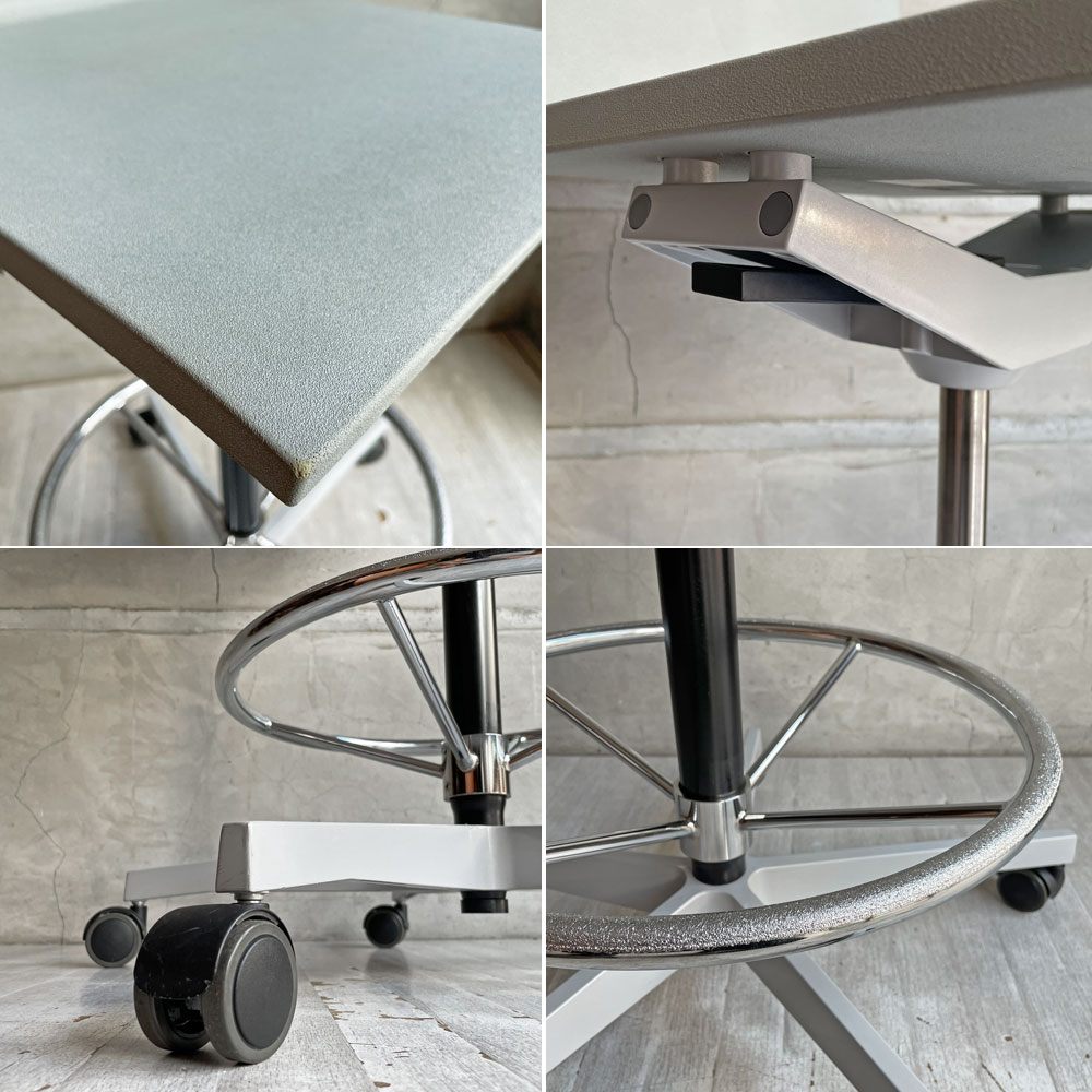 ヴィトラ Vitra ゼロフォー カウンター 04 Counter オフィスチェア ハイチェア カウンターチェア グレー キャスターチェア マールテン・ヴァン・セーヴェレン ♪