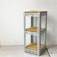 リオン LYON アングルシェルフ SLOTTED ANGLE SHELF 3段 オープンシェルフ オープンラック W32×H76cm  インダストリアルP.F.S.取扱い ★