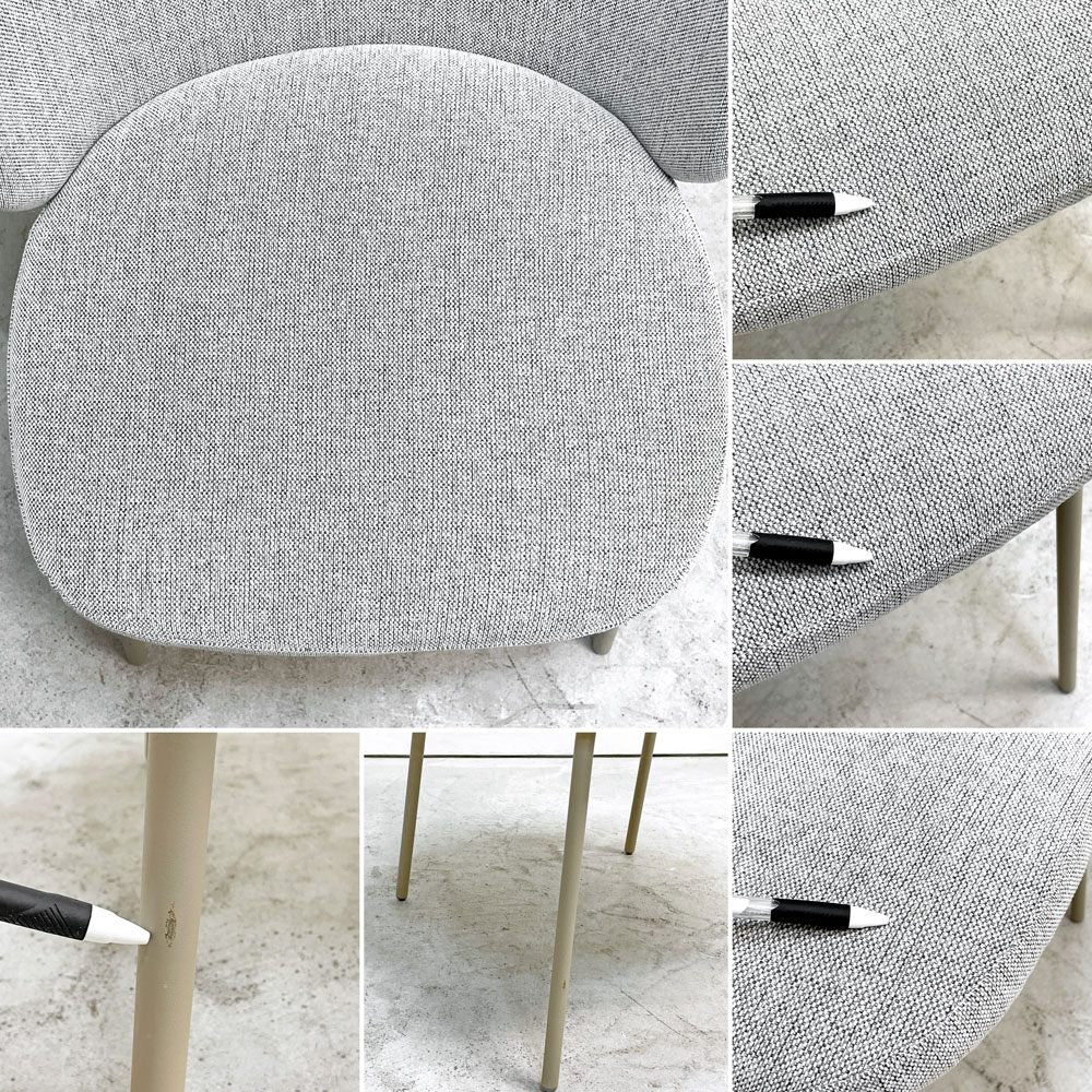 ボーコンセプト BoConcept プリンストン Princeton ダイニングチェア ライトグレー ファブリック メタル脚 マットアッシュグレーラッカー仕上げ A ●