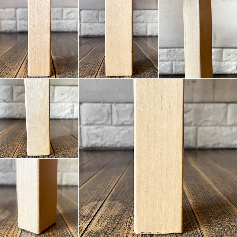アルテック artek × 無印良品 MUJI バーチ材スツール E60 ブラウンラミネート コーティングなし 4本脚 アルヴァ・アアルト フィンランド 北欧家具 廃番 ◎