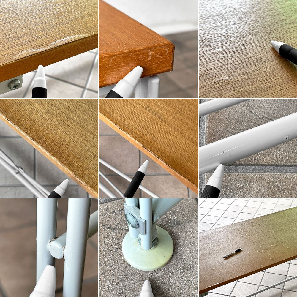 無印良品 MUJI スチールユニットデスク タモ材 W120㎝ 廃番品 シンプル ナチュラルスタイル 現状品 ◇
