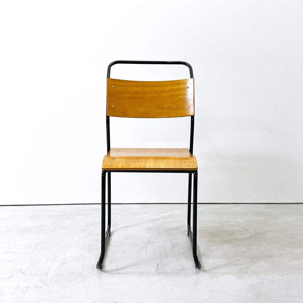 クラッシュゲート CRASH GATE ノットアンティークス Knot antiques ブルーノチェア RP6 BLUNO CHAIR スタッキングチェア プライウッド スチールレッグ ブラック 関家具 B ●